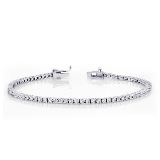 Диамантена гривна от бяло злато 1.56 карата